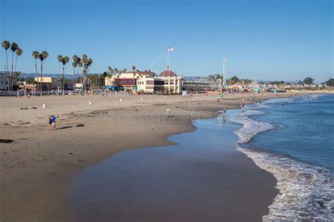 Der Strand Von Santa Cruz Kalifornien Redaktionelles Stockbild Bild