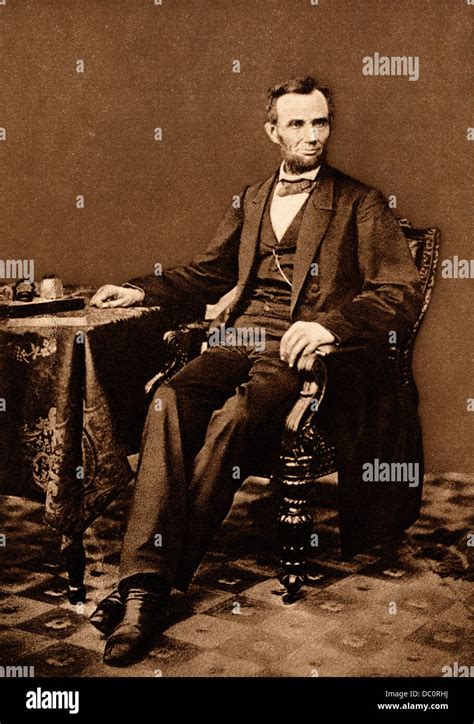 1800s 1860s 1863 Portrait 16th President Abraham Lincoln Stock Photo