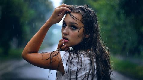 1920x1080 Girl In Rain Laptop Full Hd 1080p Hd 4k Wallpapersimagesbackgroundsphotos And Pictures