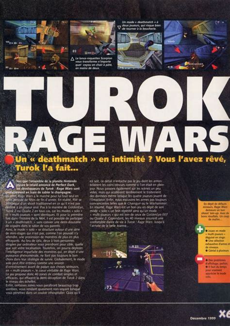 Scan Of The Review Of Turok Rage Wars Published In The Magazine X