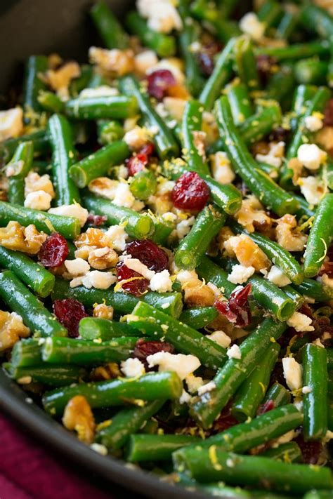 In an added bonus, it's healthy too. Lemon Butter Green Beans with Cranberries Walnuts and Feta ...