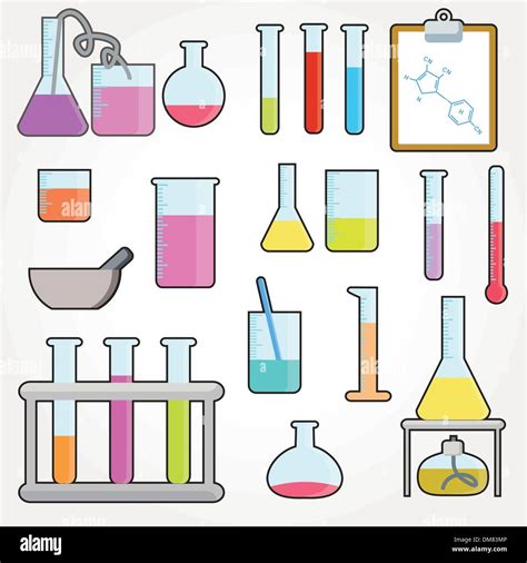 Chemical Test Tubes Icons Illustration Vector Stock Vector Image And Art