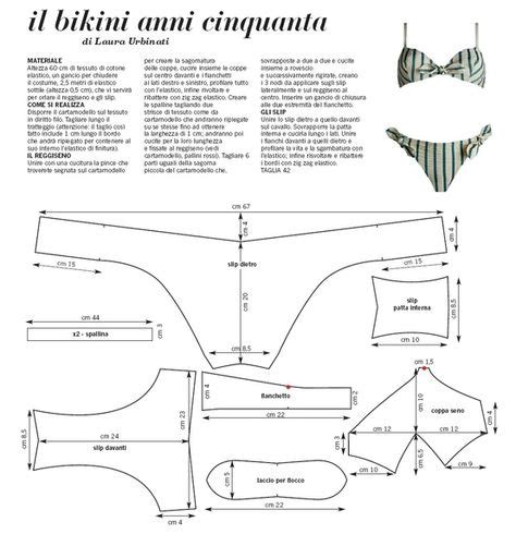 Bikini Draft Sewing Pattern By Italiandipity Nozioni Di Cucito