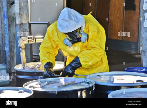 Toxic Waste Disposal Hazardous Material Handling Stock Photo Alamy