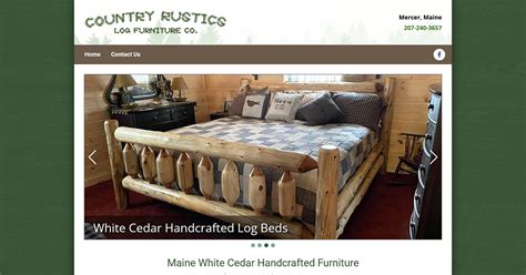 Country Rustics Log Furniture Co Maine White Cedar Log Furniture