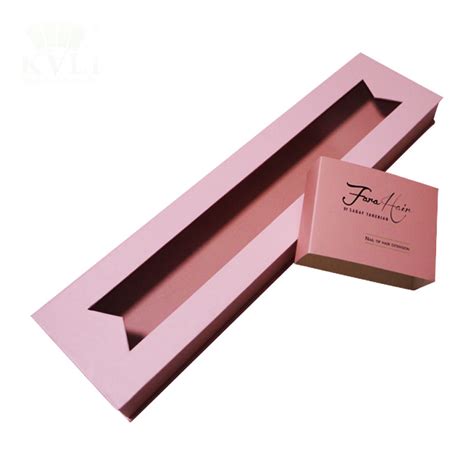 Very compact yet protective hair extension boxes packaging with clear top windows and highest quality beautiful printing designs and durable materials. Clear Window Hair Extension Packaging Box