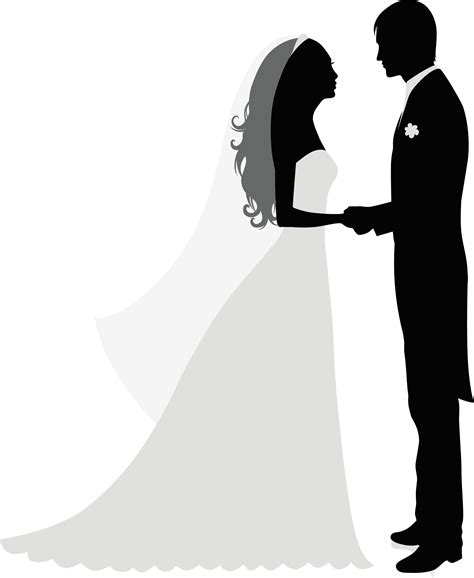 Groom And Bride Silhouette Free Png Image Png Arts