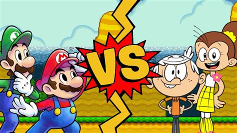 Mugen Battles Marioluigi Vs Lincoln Loudluan Loud Super Mario Vs The Loud House Youtube
