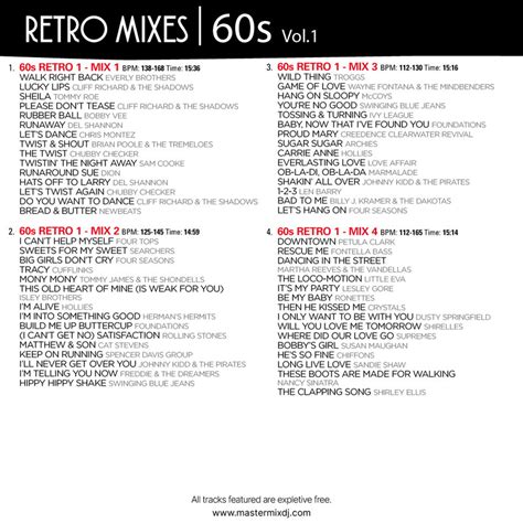 Download Various Artists Mastermix Retro Mixes 60s Vol 1 2023 Mp3