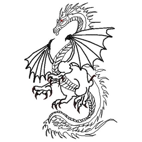 Dragon Outline 7x10 Products Swak Embroidery