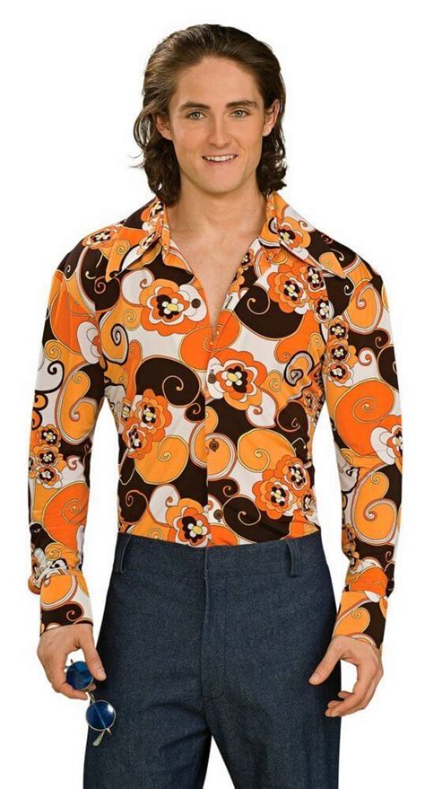 Adult Orange Groovy 70s Shirt Candy Apple Costumes Candy Apple