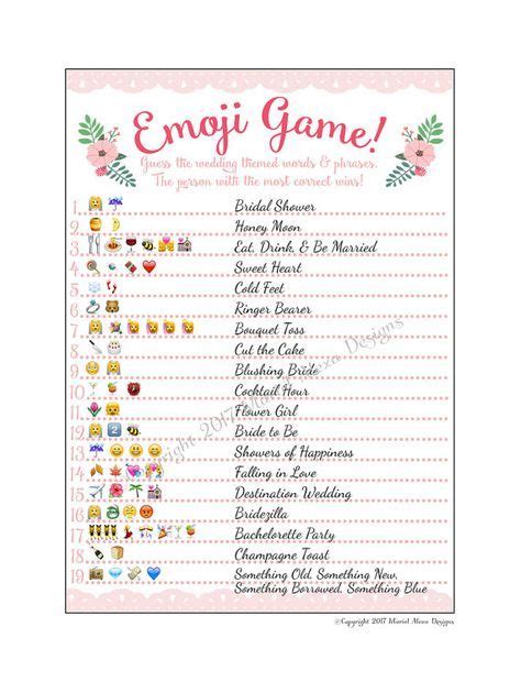 And, if you wanted to have some more fun with emojis, you can check out some fun facts about them in my post on the new emojis for 2020! Bridal Shower Emoji Game - Fun Unique Games DIY PDF ...