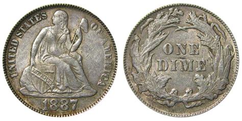 1887 Seated Liberty Dimes Value And Prices