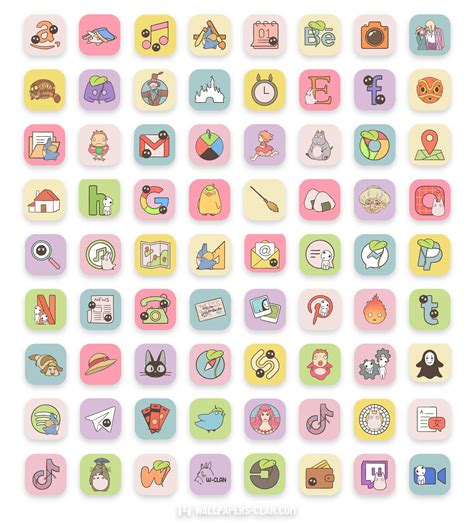 Free Studio Ghibli App Icons Pack 🌌 80 Anime Iphone Icons