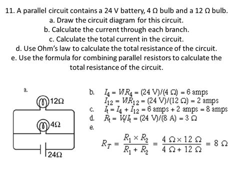 Ohm S Law Series And Parallel Circuits Circuit Diagram