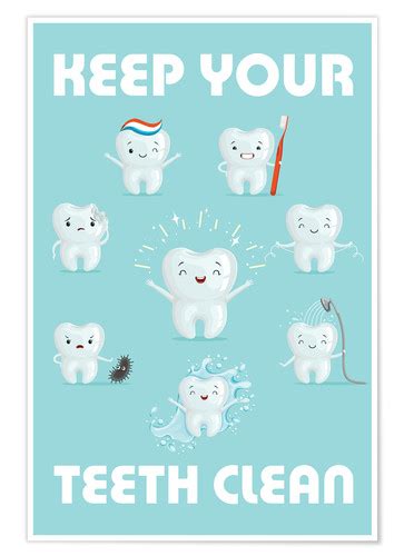 Keep Your Teeth Clean Posters And Prints Uk