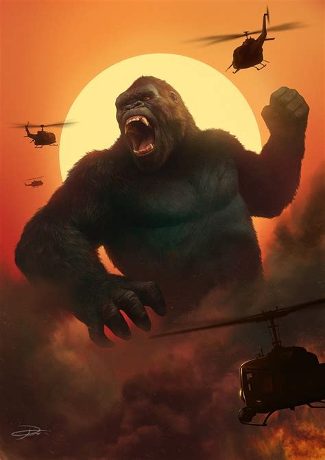 Kong Skull Island Illustration By Yinyuming Kong Skull Island Movies