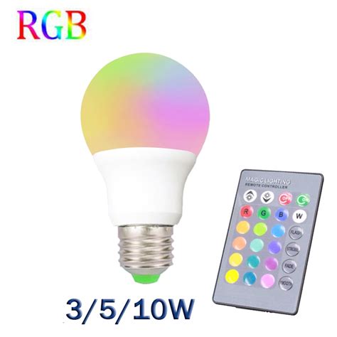 E27 Led 16 Color Changing Rgb Magic Light Bulb Lamp 85 265v 110v 220v