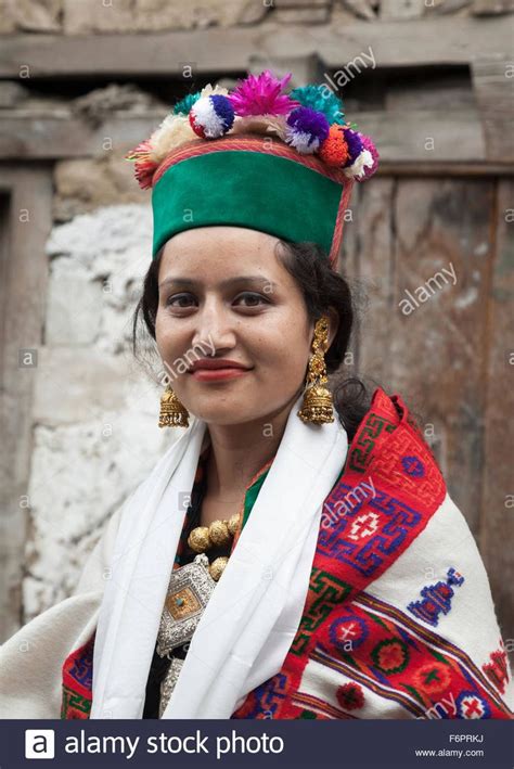 Stock Photo Indian Woman In Traditional Dress From The Himalayan