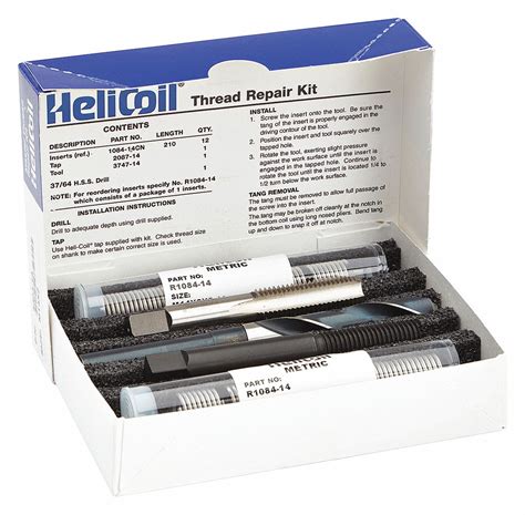 Heli Coil Heli Coil Thread Repair Kit Free Running With Drill Bit Stainless