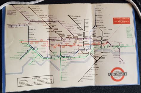 H C Beck Pocket Railway Map London Underground Transport 1934 No 2 G