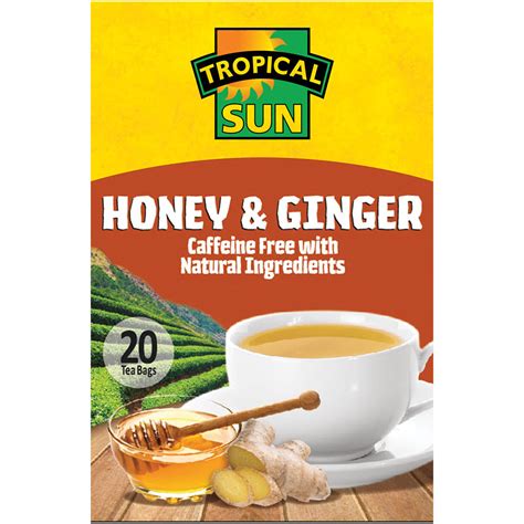 Tropical Sun Honey And Ginger Tea Carton 20 Bags
