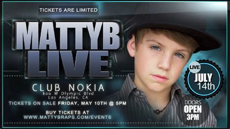 Mattyb Live At Club Nokia Mattybraps Wiki The Rapper And Singer