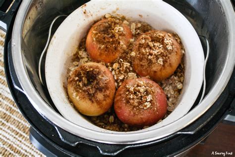 Place trivet into instant pot and add 1 cup water. How to Make Instant Pot Baked Apples - A Savory Feast