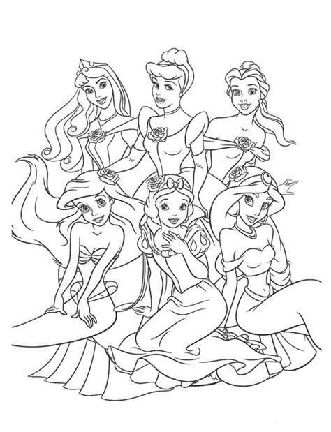 Dibujos Pintar Princesas Disney Colorear Princesas Disney Colorear