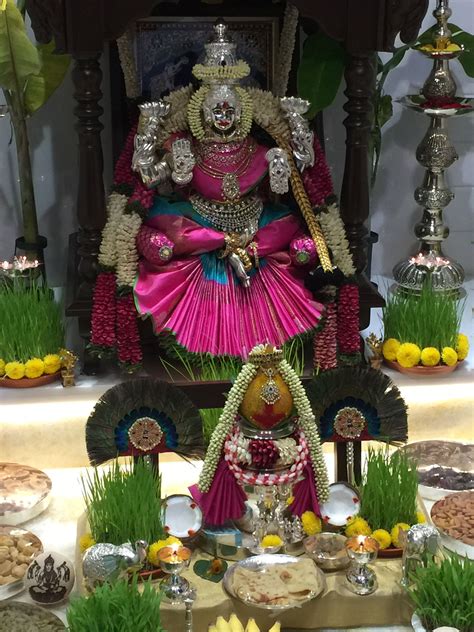 Varamahalakshmi Goddess Decor Ganapati Decoration Festival Decorations