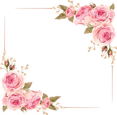 Rose Border - Wedding Invitation Flower Borders,png download png image