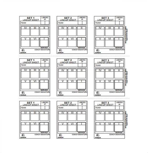 Image Result For Blank Volleyball Lineup Sheets Printable