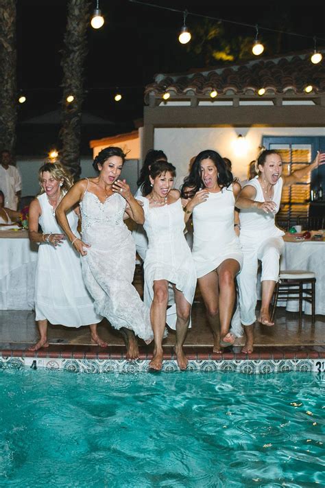 Bride Jumping In The Pool On Wedding Dress Pool Wedding Wet Wedding Glamorous Wedding