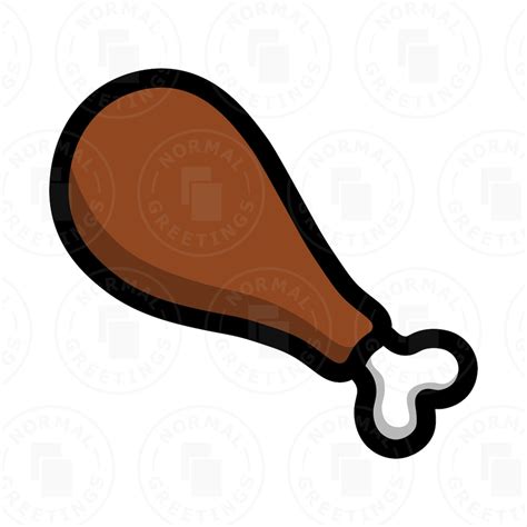 Chicken Leg Drumstick Turkey Leg Meat Clipart Cricut Files Illustration