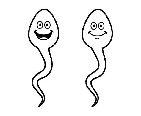 Sperm Svg Sperm With Smiling Face Semen Svg Vector Cut File Etsy India