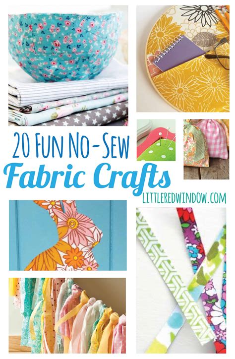 20 Fun No Sew Fabric Crafts Little Red Window