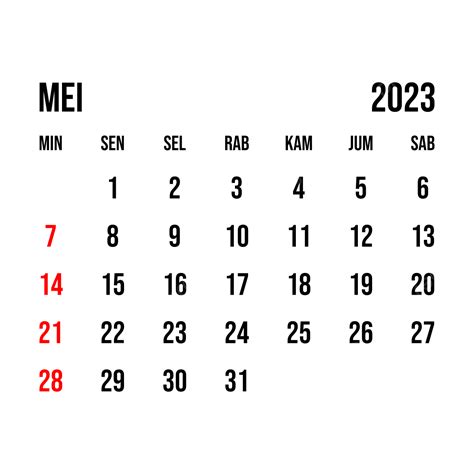 Kalender 2023 Vector Hd Images Kalender Mei 2023 Kalender Mei 2023