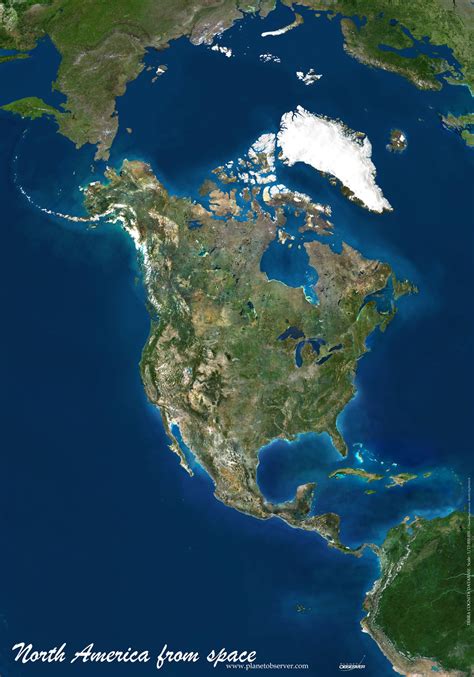 Satellite Map Of North America Cities And Towns Map