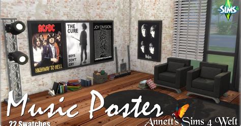 Sims 4 Ccs The Best Music Poster By Annett85