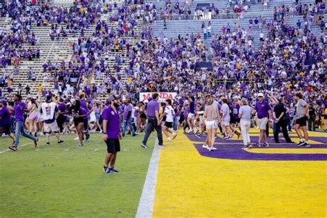 LSU Fined K For Fans Storming Field National Football Post