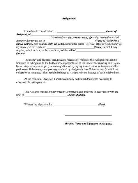 Assignment And Assumption Agreement Doc Form Fill Out And