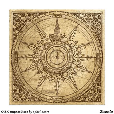 Antique Compass Rose