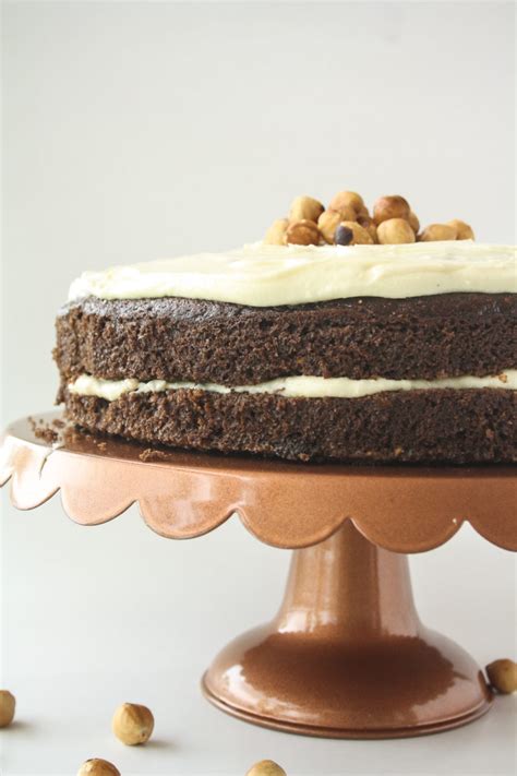 Chocolate Hazelnut Layer Cake With Cream Cheese Frosting
