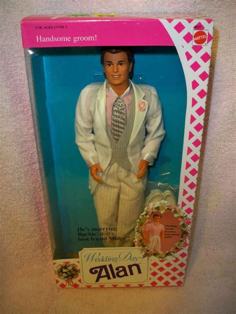 Wedding Day Alan Barbie Doll Nrfb 9607 Mattel 1990 Plastic Has Dings