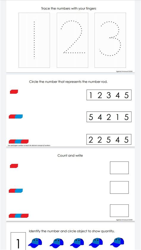 Numbers Rods Activity For Understanding 1 3 Montessori Lessons Math Workbook Montessori Math