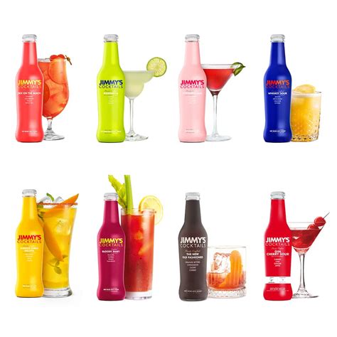Jimmys Cocktails Assorted Flavours Cocktail Mixer Pack Of 16