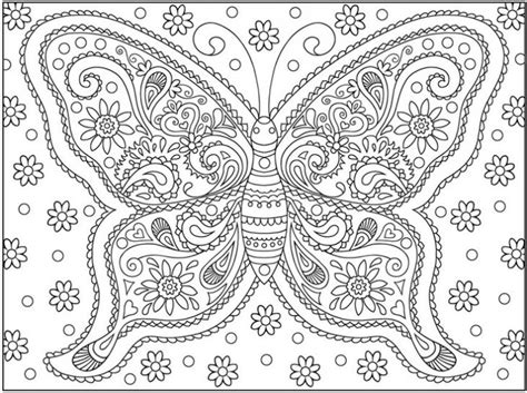 For centuries, in many cultures (eg tibet), the mandala is used as a tool to facilitate meditation. a very complicated butterfly doodle art coloring page for ...