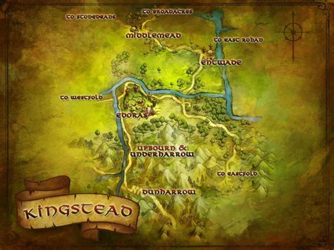Lotro Map Of Kingstead Middle Earth Map The Hobbit Movies Middle Earth
