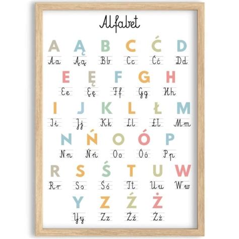 Plakat Edukacyjny Obrazek Alfabet Litery Montessori Nauka SzkoŁa 30x40 15495431458 Allegropl