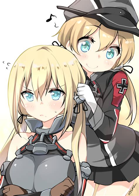 Prinz Eugen And Bismarck Kantai Collection Drawn By